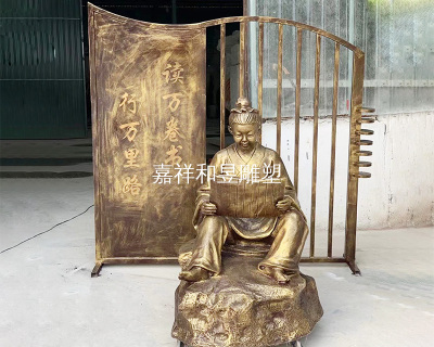 校園童趣人物雕塑