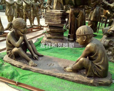 校園童趣人物雕塑
